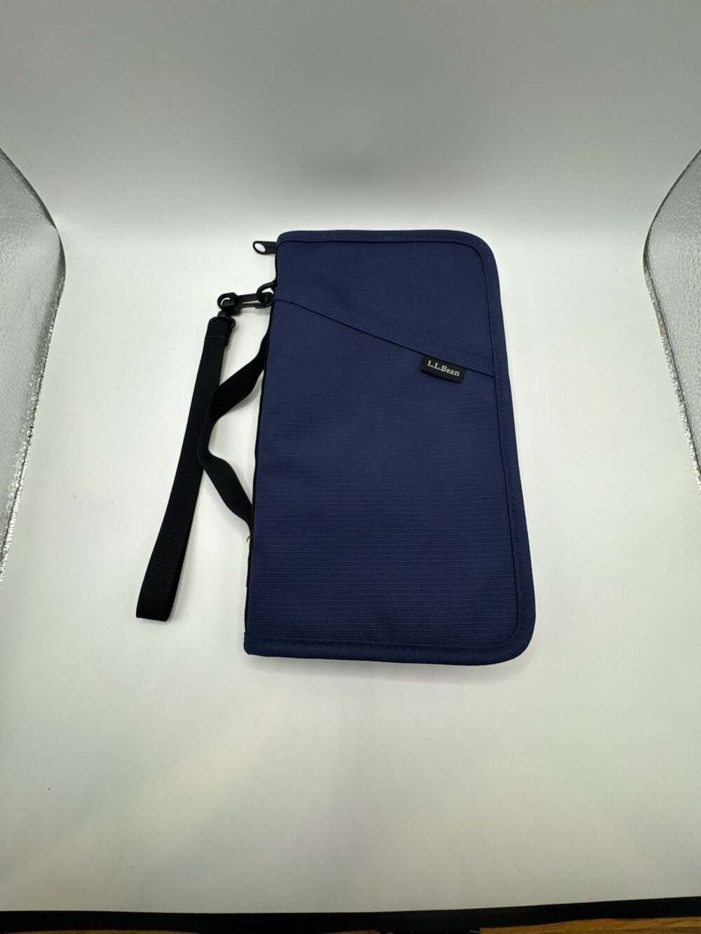 L.L. Bean Travel Document Case Navy Blue Passport Organizer Wallet